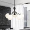 Lampa wisząca NOVA 5 BLACK/OPAL 1138/5 EMIBIG
