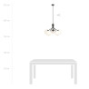 Lampa wisząca NOVA 5 BLACK/OPAL 1138/5 EMIBIG