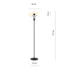 Lampa podłogowa NOVA LP3 BLACK/OPAL 1138/LP3 EMIBIG