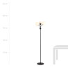 Lampa podłogowa NOVA LP3 BLACK/OPAL 1138/LP3 EMIBIG