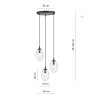 Lampa wisząca ASTRAL 3 BL PREMIUM TRANSPARENT 1265/3PREM EMIBIG