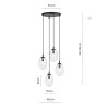 Lampa wisząca ASTRAL 4 BL PREMIUM TRANSPARENT 1265/4PREM EMIBIG