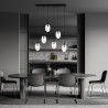 Lampa wisząca ASTRAL 6 BL TRANSPARENT 1265/6 EMIBIG