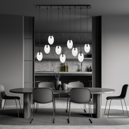 Lampa wisząca ASTRAL 9 BL TRANSPARENT 1265/9 EMIBIG