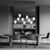 Lampa wisząca ASTRAL 9 BL TRANSPARENT 1265/9 EMIBIG