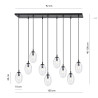 Lampa wisząca ASTRAL 9 BL TRANSPARENT 1265/9 EMIBIG