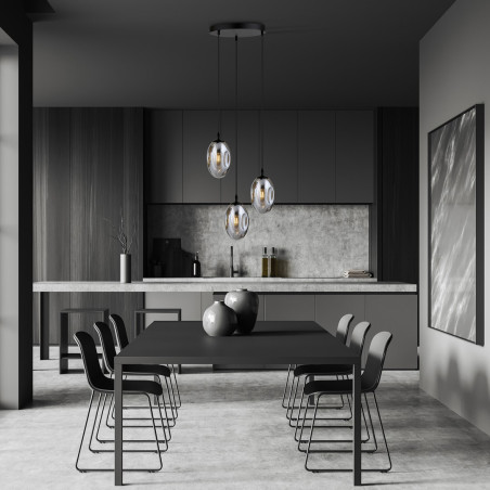 Lampa wisząca ASTRAL 3 BL PREMIUM GRAFIT 1266/3PREM EMIBIG
