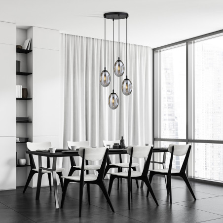Lampa wisząca ASTRAL 4 BL PREMIUM GRAFIT 1266/4PREM EMIBIG