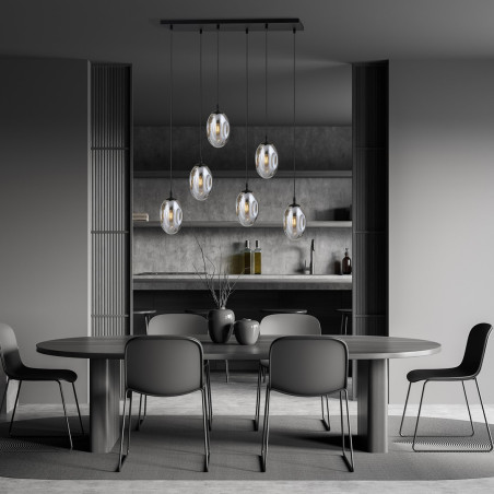 Lampa wisząca ASTRAL 6 BL GRAFIT 1266/6 EMIBIG