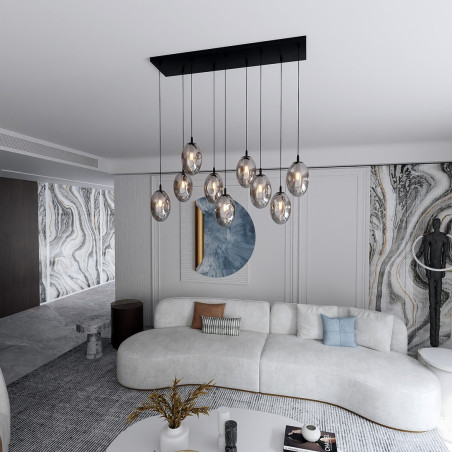 Lampa wisząca ASTRAL 9 BL GRAFIT 1266/9 EMIBIG