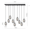 Lampa wisząca ASTRAL 9 BL GRAFIT 1266/9 EMIBIG