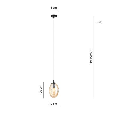 Lampa wisząca ASTRAL 1 BL MIODOWY 1267/1 EMIBIG