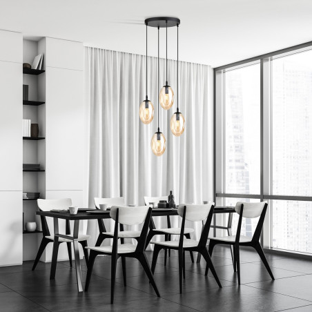 Lampa wisząca ASTRAL 4 BL PREMIUM MIODOWY 1267/4PREM EMIBIG
