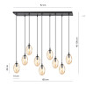Lampa wisząca ASTRAL 9 BL MIODOWY 1267/9 EMIBIG