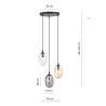 Lampa wisząca ASTRAL 3 BL PREMIUM MIX 1268/3PREM EMIBIG