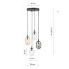 Lampa wisząca ASTRAL 4 BL PREMIUM MIX 1268/4PREM EMIBIG