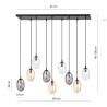 Lampa sufitowa  ASTRAL 9 BL MIX 1268/9M1 EMIBIG