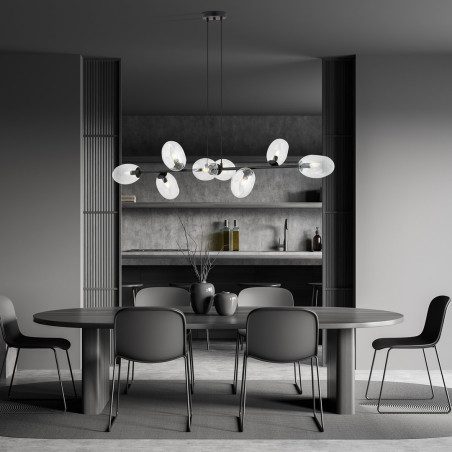 Lampa wisząca PANDORA 8 BL TRANSPARENT 1262/8 EMIBIG