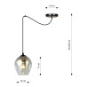 Lampa wisząca  LEVEL 1 BL GRAFIT 757/1 EMIBIG