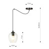 Lampa wisząca  LEVEL 1 BL TRANSPARENT 756/1 EMIBIG