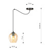 Lampa wisząca  LEVEL 1 BL MIODOWY 758/1 EMIBIG