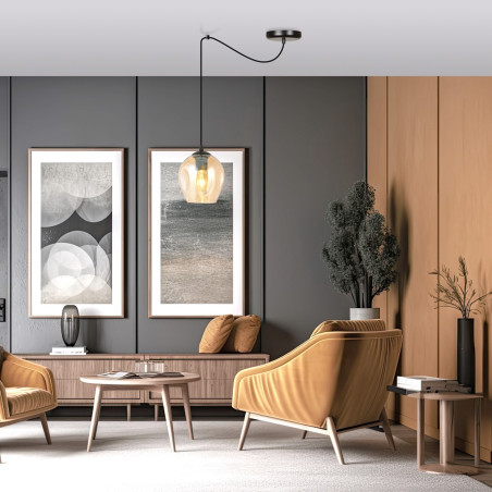 Lampa wisząca  LEVEL 1 BL MIODOWY 758/1 EMIBIG