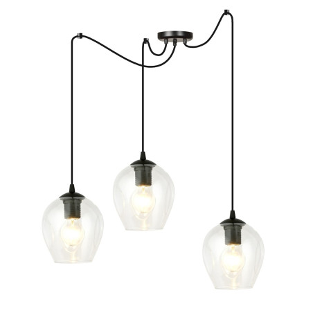 Lampa wisząca  LEVEL 3 BL TRANSPARENT 756/3 EMIBIG