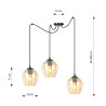 Lampa wisząca  LEVEL 3 BL MIODOWY 758/3 EMIBIG