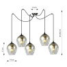 Lampa wisząca  LEVEL 5 BL GRAFIT 757/5 EMIBIG