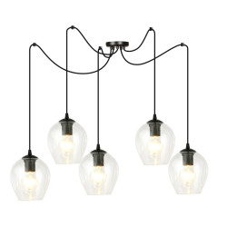 Lampa wisząca  LEVEL 5 BL TRANSPARENT 756/5 EMIBIG