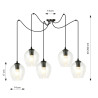 Lampa wisząca  LEVEL 5 BL TRANSPARENT 756/5 EMIBIG