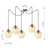 Lampa wisząca  LEVEL 5 BL MIODOWY 758/5 EMIBIG