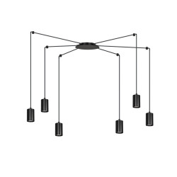 Lampa wisząca  TRAKER 6 BL/BLACK 524/6 EMIBIG