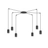Lampa wisząca  TRAKER 6 BL/BLACK 524/6 EMIBIG