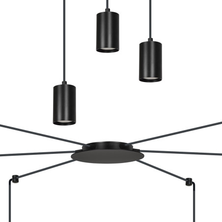 Lampa wisząca  TRAKER 6 BL/BLACK 524/6 EMIBIG