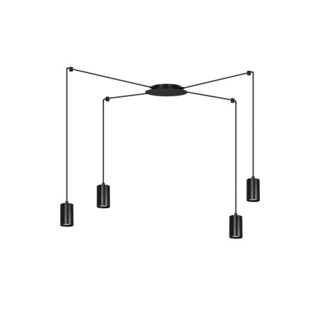 Lampa wisząca  TRAKER 4 BL/BLACK 524/4 EMIBIG