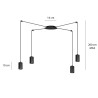 Lampa wisząca  TRAKER 4 BL/BLACK 524/4 EMIBIG