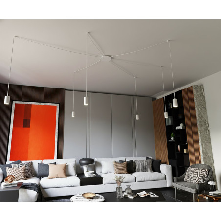 Lampa wisząca  TRAKER 6 WH/WHITE 525/6 EMIBIG