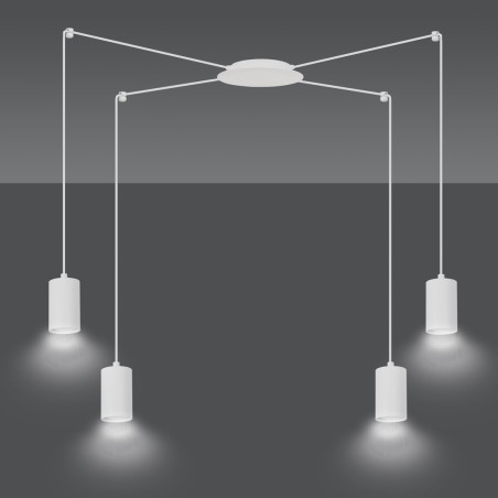 Lampa wisząca  TRAKER 4 WH/WHITE 525/4 EMIBIG