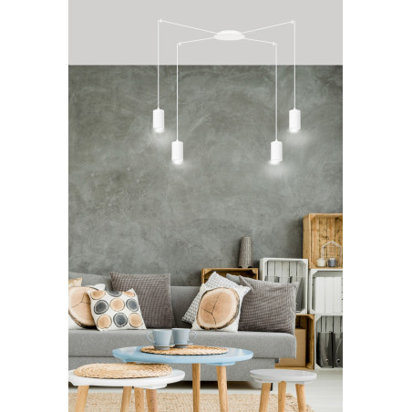 Lampa wisząca  TRAKER 4 WH/WHITE 525/4 EMIBIG