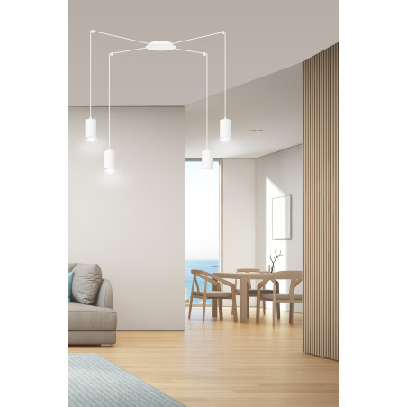 Lampa wisząca  TRAKER 4 WH/WHITE 525/4 EMIBIG