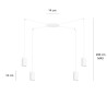 Lampa wisząca  TRAKER 4 WH/WHITE 525/4 EMIBIG