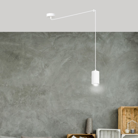 Lampa wisząca  TRAKER 1 WH/WHITE 525/1 EMIBIG