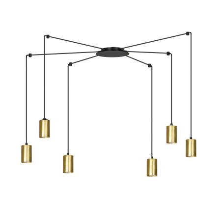 Lampa wisząca  TRAKER 6 BL/GOLD 526/6 EMIBIG