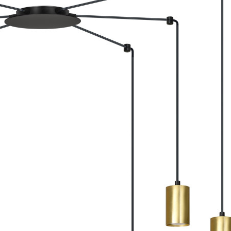 Lampa wisząca  TRAKER 6 BL/GOLD 526/6 EMIBIG