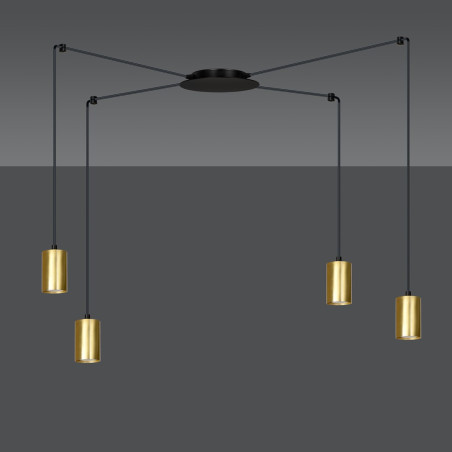 Lampa wisząca  TRAKER 4 BL/GOLD 526/4 EMIBIG