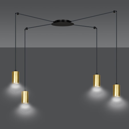 Lampa wisząca  TRAKER 4 BL/GOLD 526/4 EMIBIG