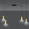 Lampa wisząca  TRAKER 4 BL/GOLD 526/4 EMIBIG