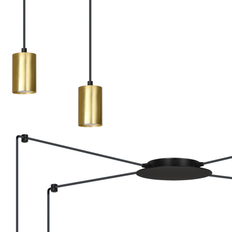 Lampa wisząca  TRAKER 4 BL/GOLD 526/4 EMIBIG