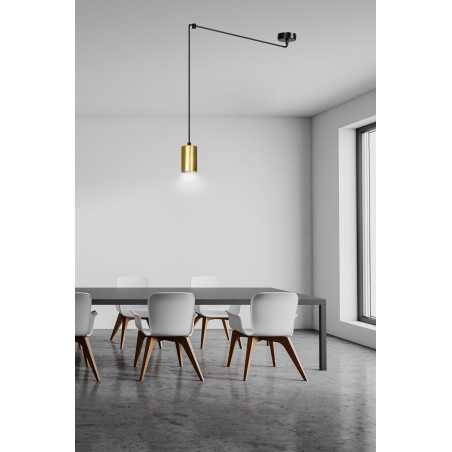 Lampa wisząca  TRAKER 1 BL/GOLD 526/1 EMIBIG
